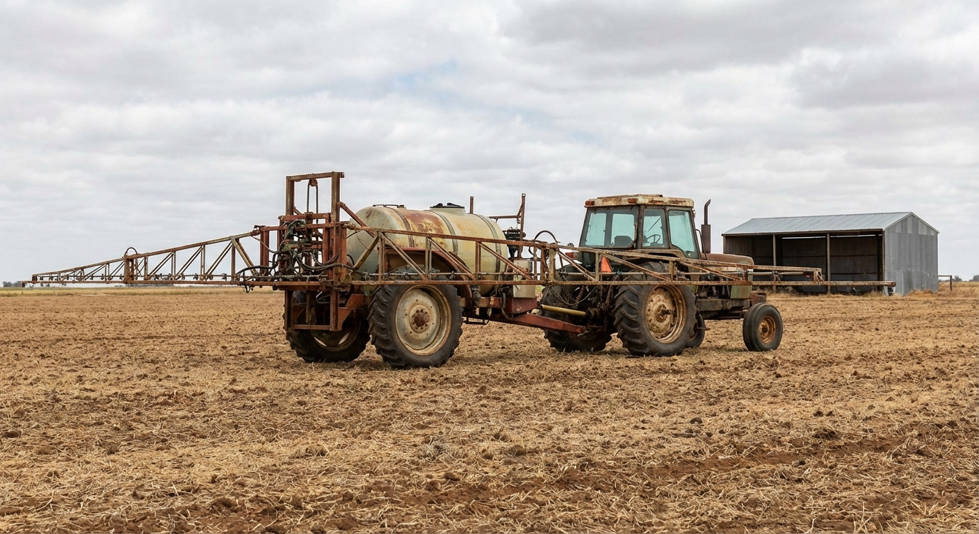 Agricultural equipment and storage facilities where Paraquat was commonly used