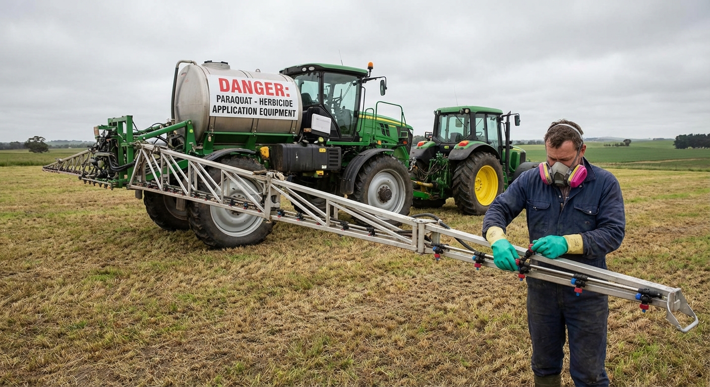 Farm equipment used for herbicide application
