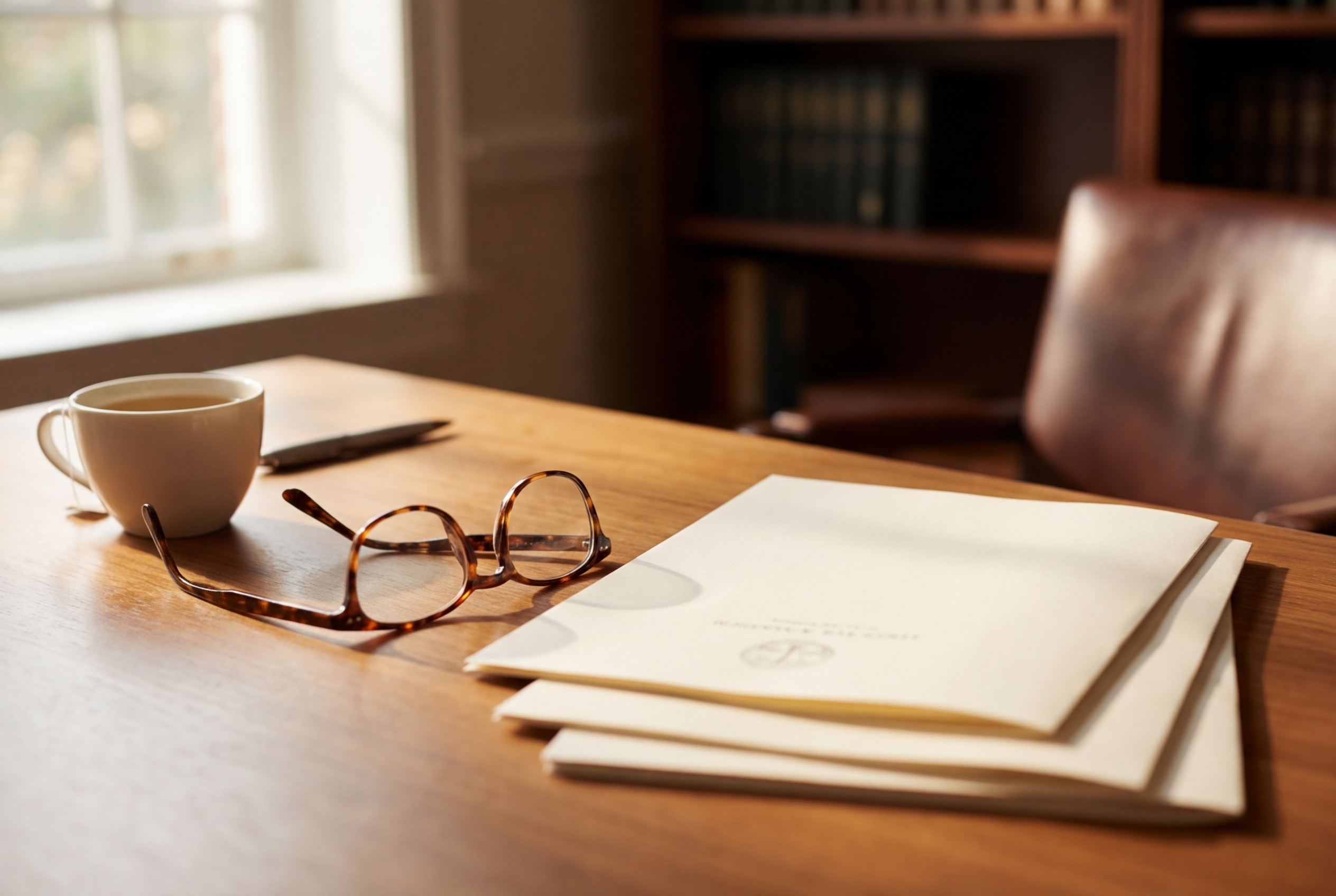 Medical paperwork and eyeglasses suggesting records-based medication review