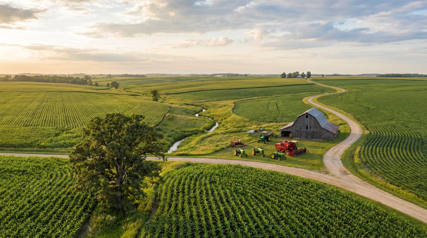 Agricultural field where Paraquat herbicide was commonly applied